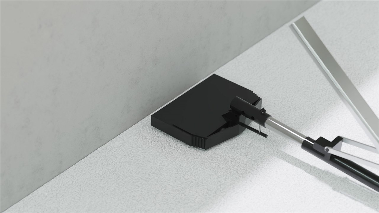 Stretch Mate mounted on a carpet stretcher